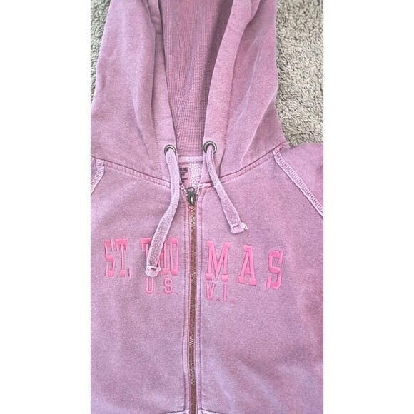 Saint Thomas University Hoodie Mens Sz Large Mauve Comfort Colors Virgin Islands - Picture 5 of 10